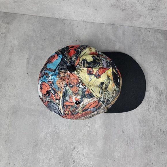 Deadpool Snapback Hat Baseball Cap All‎ Over Print Comic Strip Action - Picture 5 of 7